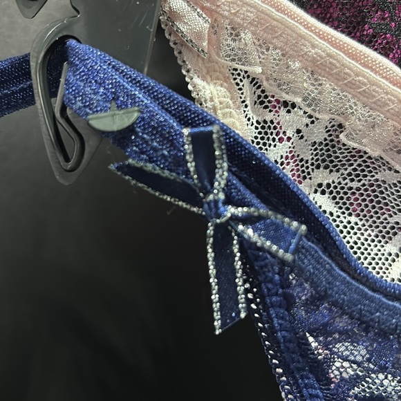 Daisy Fuentes 5 Pack Pretty Lace & Mesh Thong/Panties, Sexy Stretch Comfort - Picture 4 of 8